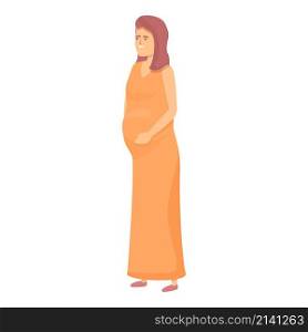 Pregnant woman icon cartoon vector. Happy mother. Health pregnancy. Pregnant woman icon cartoon vector. Happy mother