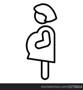 Pregnant woman icon vector design template