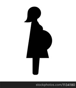 Pregnant woman icon vector illustration isolated on white eps 10. Pregnant woman icon vector illustration isolated flat