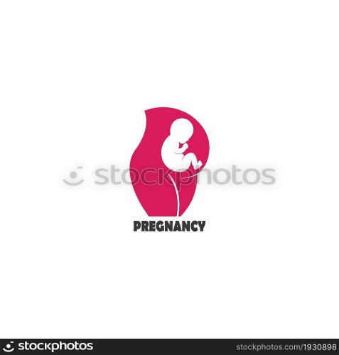 pregnant woman icon vector illustration logo design .