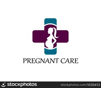 pregnant woman line art symbols template vector