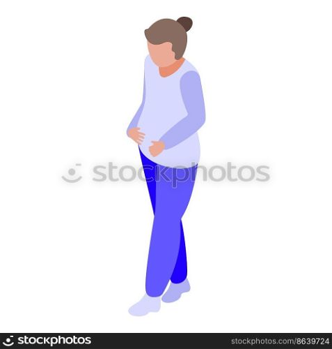 Pregnant woman walking icon isometric vector. Baby mom. Health mother. Pregnant woman walking icon isometric vector. Baby mom