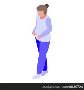 Pregnant woman walking icon isometric vector. Baby mom. Health mother. Pregnant woman walking icon isometric vector. Baby mom
