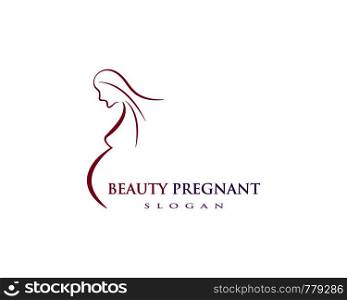 pregnant women vector icon template