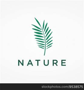 Premium and luxury palm leaf summer tropical therapy botanical logo design.