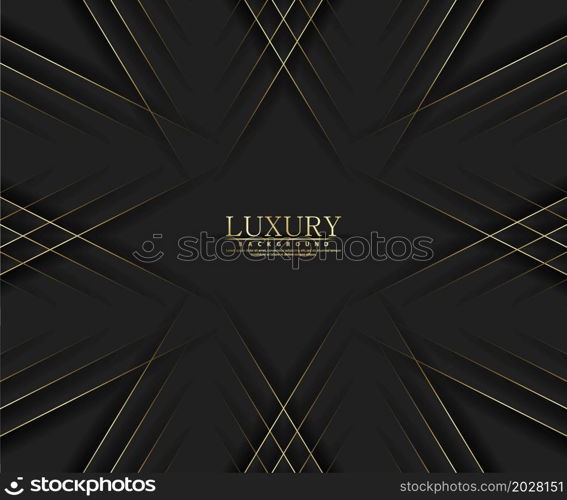 Premium background. Abstract luxury pattern. Gold glitter stripes background. Abstract gold line texture. Black pattern vector illustration.