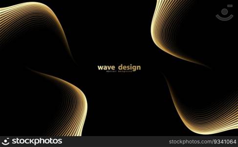 Premium background. Abstract luxury pattern. Gold wave lines background. Abstract gold curve line texture. vector illustration.