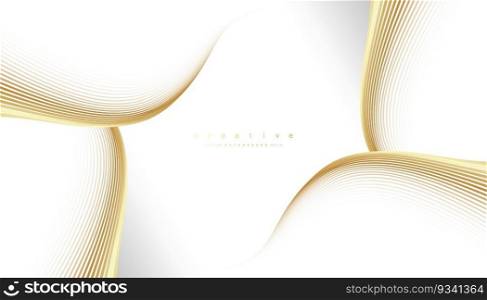Premium background. Abstract luxury pattern. Gold wave lines background. Abstract gold curve line texture. vector illustration.