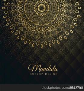 premium background with golden mandala decoration