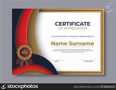 Premium certificate diploma design template