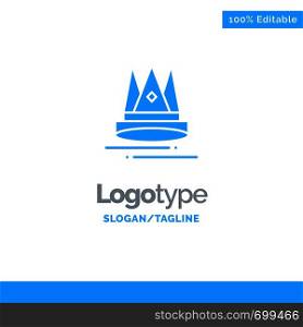 Premium, Content, Education, Marketing Blue Solid Logo Template. Place for Tagline