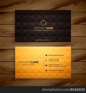 premium diamond shape golden business card