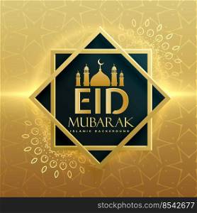 premium eid mubarak islamic festival greeting card design