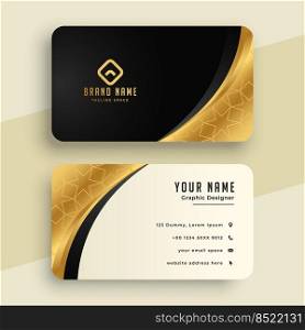 premium golden business card luxury design