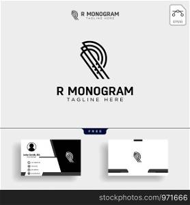 Premium letter R logo with business card template. Elegant corporate identity. - Vector. Premium letter R logo with business card design. Elegant corporate identity
