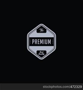 premium original quality badge label emblem vector art. premium original quality badge label