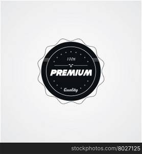 premium quality badge label. premium quality badge label theme vector art illustration