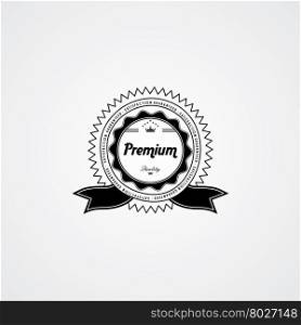 premium quality badge label. premium quality badge label theme vector art illustration