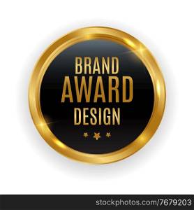 Premium Quality Gold Medal Badge. Label Seal Brand Award Design Isolated on White Background. Vector Illustration. Premium Quality Gold Medal Badge. Label Seal Brand Award Design Isolated on White Background. Vector Illustration EPS10