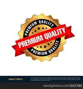 Premium Quality Gold Seal Stamp Vector Template