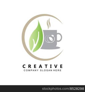 premium quality green leaf plant logo vector symbol