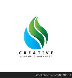 premium quality green leaf plant logo vector symbol