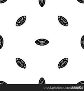 Premium quality label pattern repeat seamless in black color for any design. Vector geometric illustration. Premium quality label pattern seamless black
