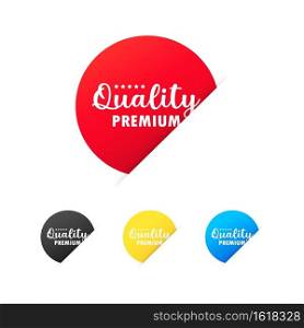 Premium quality sticker set. For graphic and web design. Vector on isolated white background. EPS 10