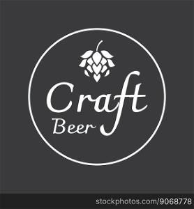 Premium quality vintage craft beer logo template. For badges, emblems, beer companies, bars, taverns.