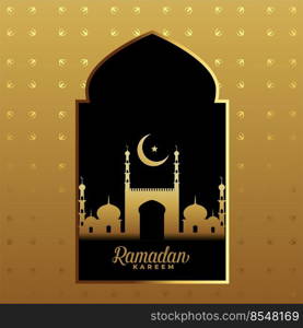 premium ramadan kareem golden festival background