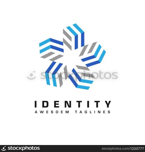 Premium star in style line art,star logo vector with elegant and modern striped style design vector