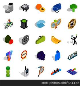 Preparation for championship icons set. Isometric set of 25 preparation for championship vector icons for web isolated on white background. Preparation for championship icons set, isometric style