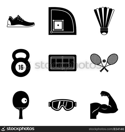 Preparation for championship icons set. Simple set of 9 preparation for championship vector icons for web isolated on white background. Preparation for championship icons set, simple style
