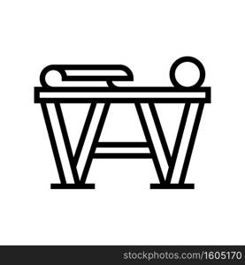 preparation for gluing wallpaper line icon vector. preparation for gluing wallpaper sign. isolated contour symbol black illustration. preparation for gluing wallpaper line icon vector illustration