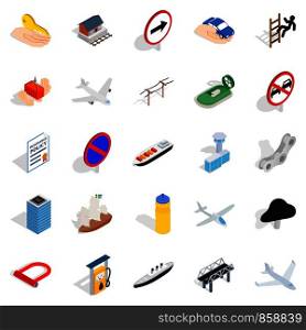 Preparation icons set. Isometric set of 25 preparation vector icons for web isolated on white background. Preparation icons set, isometric style