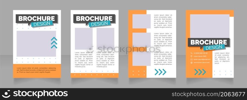 Prepare employment history blank brochure design. Template set with copy space for text. Premade corporate reports collection. Editable 4 paper pages. Rubik Black, Regular, Light fonts used. Prepare employment history blank brochure design