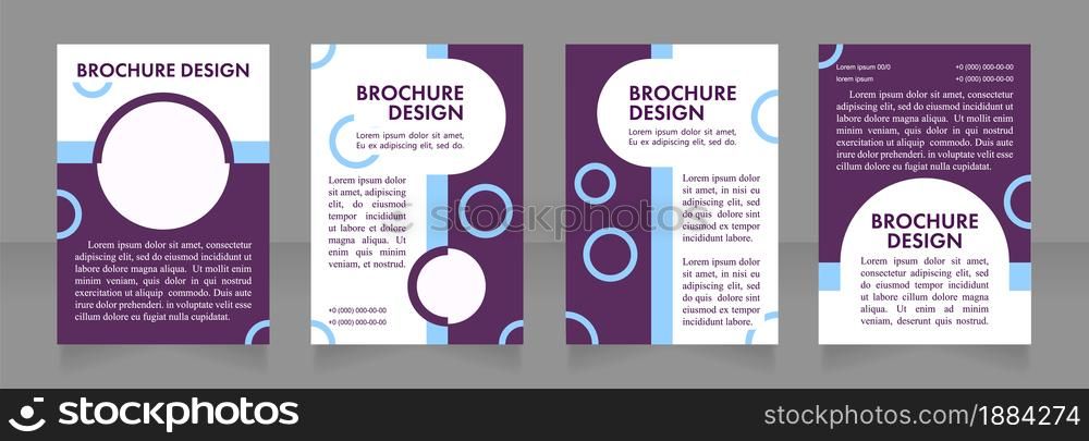 Prepared meals business advertising blank brochure layout design. Vertical poster template set with empty copy space for text. Premade corporate reports collection. Editable flyer paper pages. Prepared meals business advertising blank brochure layout design