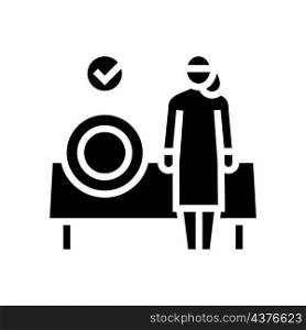 preparing meals babysitter glyph icon vector. preparing meals babysitter sign. isolated contour symbol black illustration. preparing meals babysitter glyph icon vector illustration