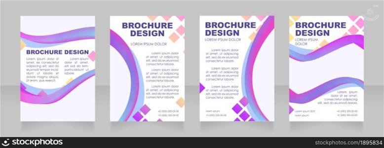 Preschool blank brochure layout design. Attracting parental attention. Vertical poster template set with empty copy space for text. Premade corporate reports collection. Editable flyer paper pages. Preschool blank brochure layout design