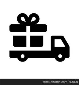 present delivery, icon on isolated background
