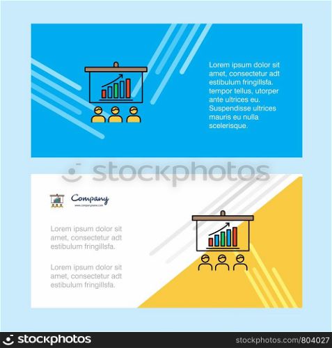 Presentation abstract corporate business banner template, horizontal advertising business banner.