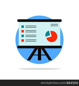 Presentation, Analytics, Business, Chart, Graph, Marketing, Report Abstract Circle Background Flat color Icon