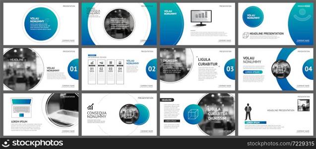 Presentation and slide layout background. Design blue gradient circle template. Use for business annual report, flyer, marketing, leaflet, advertising, brochure, modern style.