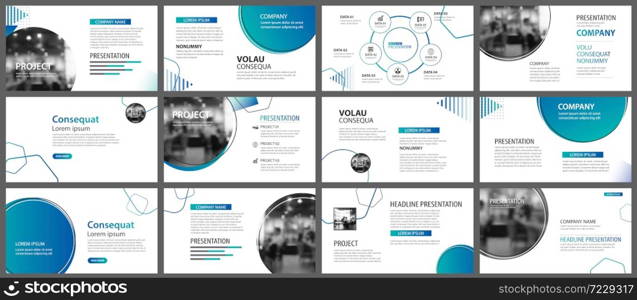 Presentation and slide layout background. Design blue gradient circle template. Use for business annual report, flyer, marketing, leaflet, advertising, brochure, modern style.