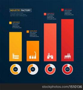 Presentation Bar Chart Graph Diagram Financial Factory Industrial Business Infographic