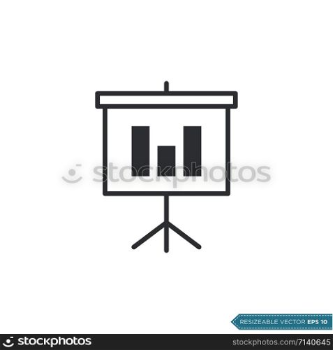 Presentation Board Icon Vector Template Illustration Design
