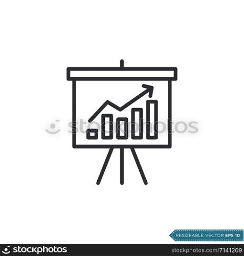 Presentation Board Icon Vector Template Illustration Design
