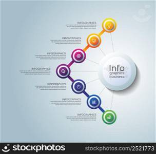 Presentation business abstract background infographic template circle colorful