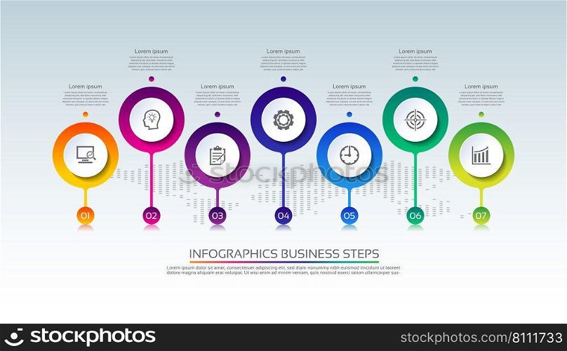 Presentation business abstract background infographic template circle colorful