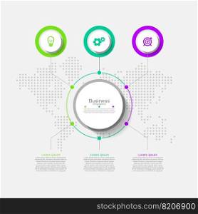 Presentation business infographic circle design template